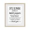Stupell Industries Flush Only Toilet Paper Rules Framed Print Under Glass, design by Lux + Me Designs